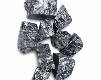 Piedra de shungita natural en bruto, cristal noble, protección y conexión a tierra (20-30 mm)