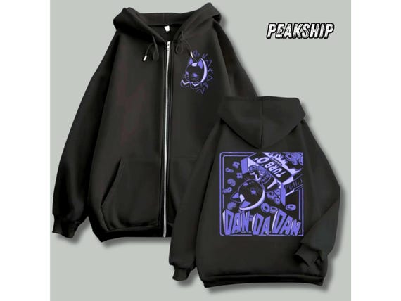 Dandadan Cat Anime Manga Sweatshirt, Personalized Turbo Granny Unisex Kawaii Graphic Hoodie, Anime Pullover