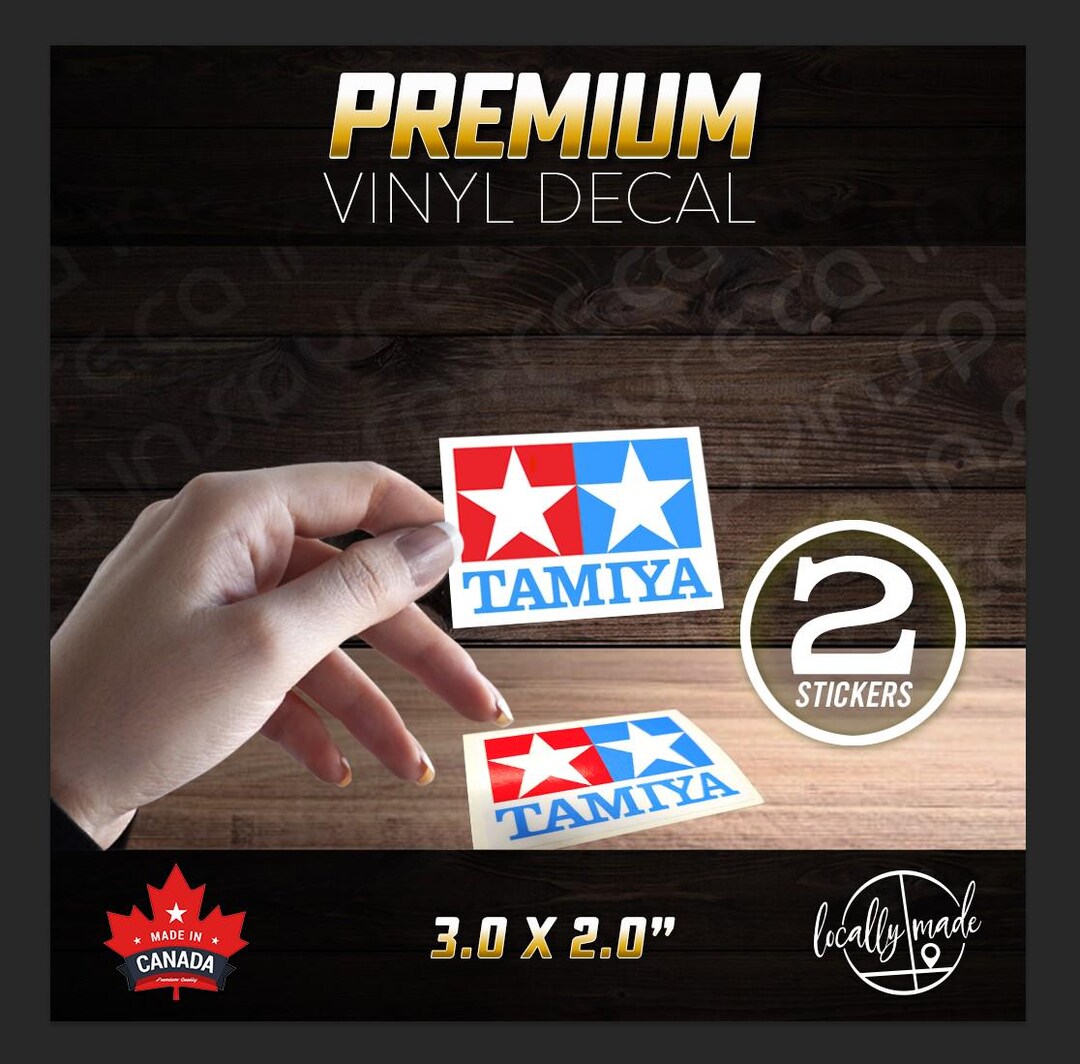 TAMIYA Vinyl Decal / Sticker Set of Two • 3.0 X 2.0in • RC Racing Cars ...