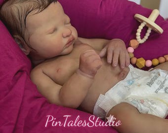 Full Body Silicone Reborn Baby Girl 20" Lifelike Handmade Newborn Doll, Realistic Soft Silicone Art Doll Gift for Birthday Christmas for Her