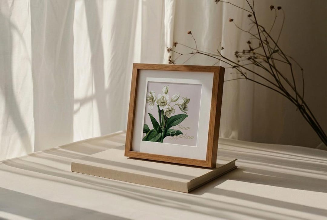 Vintage Botanical Lily Wall Art Print | White Lily | Flower ...