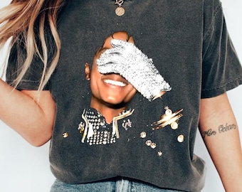Michael Jackson Graphic Tee, Comfort Colors® Michael Jackson T-Shirt, MJ Vintage 90er Jahre Styles, King of Pop Fan Geschenk, Unisex Pepper Tee