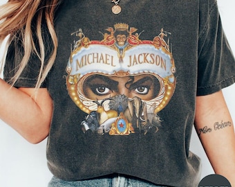 Vintage Michael Jackson Konzert-T-Shirt, Michael Jackson-Grafik-T-Shirt, King of Pop-Fangeschenk-Shirt, Unisex-T-Shirt