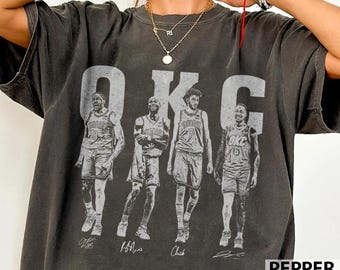 Shai Gilgeous Chet Holmplren Williams Basketball-T-Shirt, OKC Basketball-Player-Grafik-T-Shirt, Vintage Comfort Colors Style Shirt, Geschenk für Fan