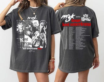 2 Side Vintage MGK Lost Americana Tour 2026 T-Shirt