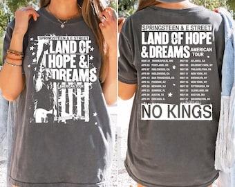 Brutalist Shirt Land of Hope and Dreams Tour 2026, 2-seitiges Konzert-T-Shirt, No Kings American Tour Merch