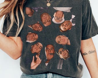 Das Sopranos Charakter Kreis Grafik T-Shirt, Bada Bing Mob Kultur Shirt, Unisex Comfort Shirt, Retro TV Show Fan Geschenk