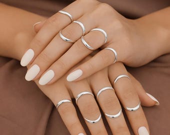 Silver Splint Ring for Arthritis & Hyper-mobility - Swan Neck Mallet Finger Support - Minimalist Finger Jewellery, Women's gift