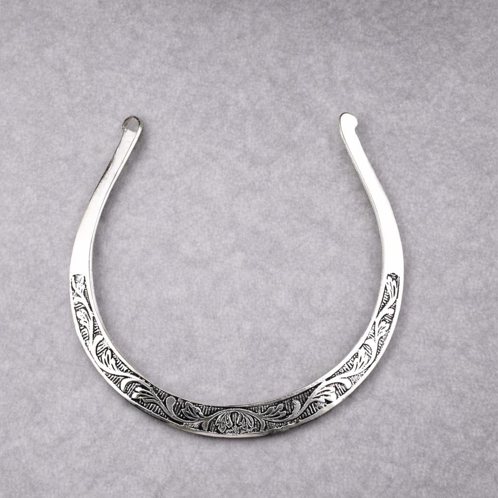 Neck Torque Sterling Silver Torque Necklace, Engraved Celtic Collar Necklace ...