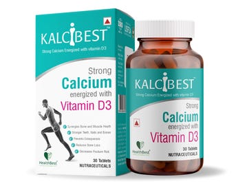 HealthBest KalciBest Calcium Supplement for Men & Women - 30 Tablets