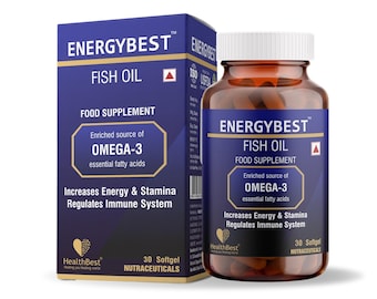 HealthBest EnergyBest Fish Oil Enriched Source of Omega-3 EPA DHA 1000mg