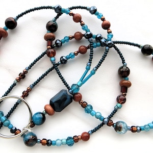 DESERT SOUTHWEST- Beaded Id Lanyard, ID Badge Holder- Teacher Necklace Lanyard, Office Lanyard (Magnetic/Necklace Clasp or Comfort Created)