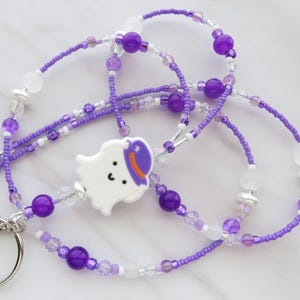 FANTASMA INOCENTE - Cordón para identificación, porta credencial de identificación, cordón para oficina con collar, cordón para maestros para las vacaciones (cierre magnético separable/cierre para collar)