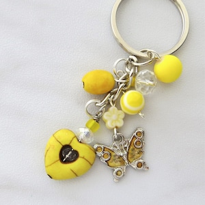 SUNNY DAYS – Puxador de zíper único, pingente de bolsa, chaveiro, pingente de telefone celular, fecho de tricô