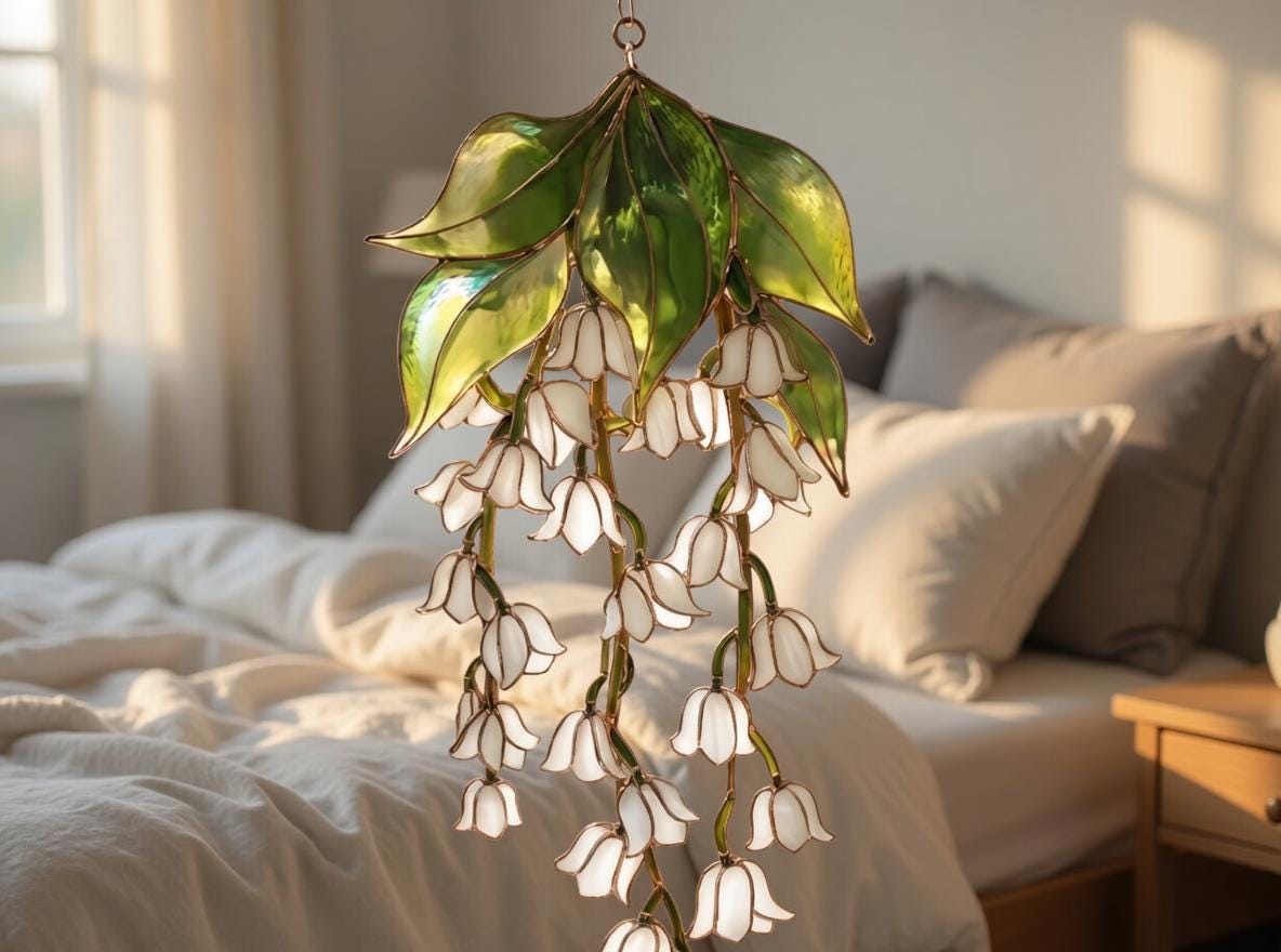 Lily of the Valley Suncatcher, May Birth Flower Acrylic Window Hanging ...