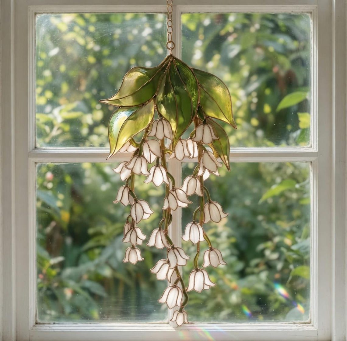 Lily of the Valley Suncatcher, Floral Acrylic Window Hanging, Spring ...