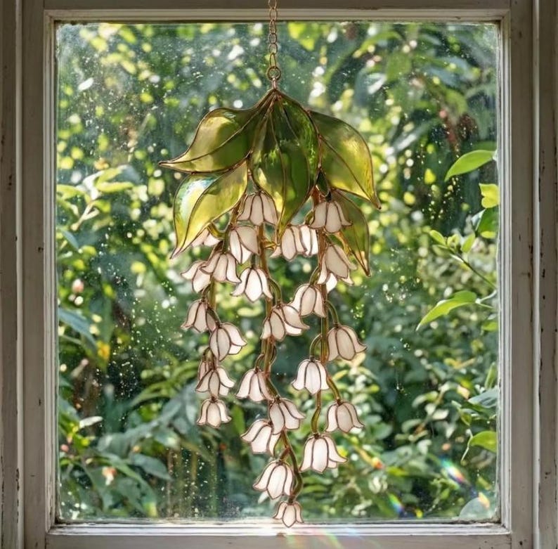Lily of the Valley Suncatcher, Floral Acrylic Window Hanging, Spring ...