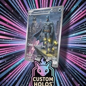 Umbreon & Batman (Shimmer Texture) Fan Art Card - Pokémon TCG Inspired