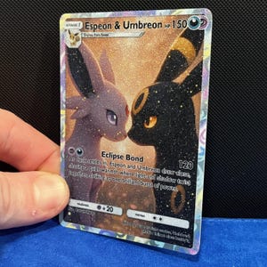 Espeon & Umbreon (Shimmer Texture) Fan Art Card - Pokémon TCG Inspired image 3