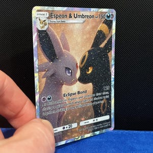 Espeon & Umbreon (Shimmer Texture) Fan Art Card - Pokémon TCG Inspired image 2
