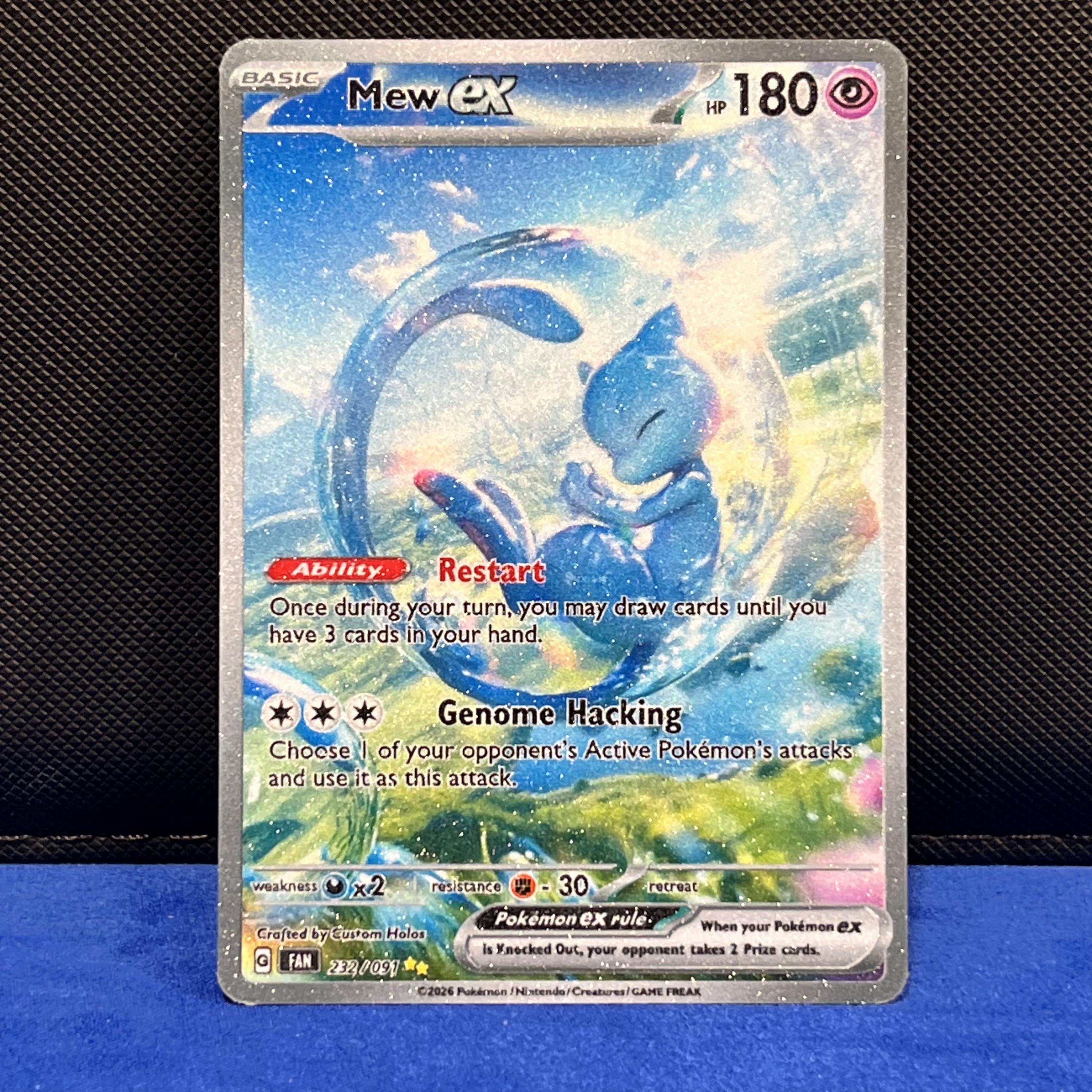 Bubble Mew Ex Realistic (shimmer Texture) Fan Art Card - Pokémon