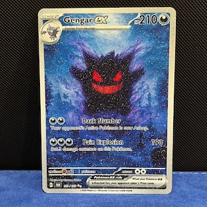 Gengar ex Graveyard (Shimmer Texture) Fan Art Card - Pokémon TCG Inspired