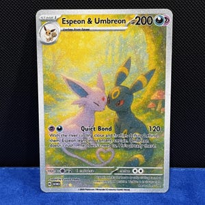 Espeon & Umbreon (Shimmer Texture) Fan Art Card - Pokémon TCG Inspired