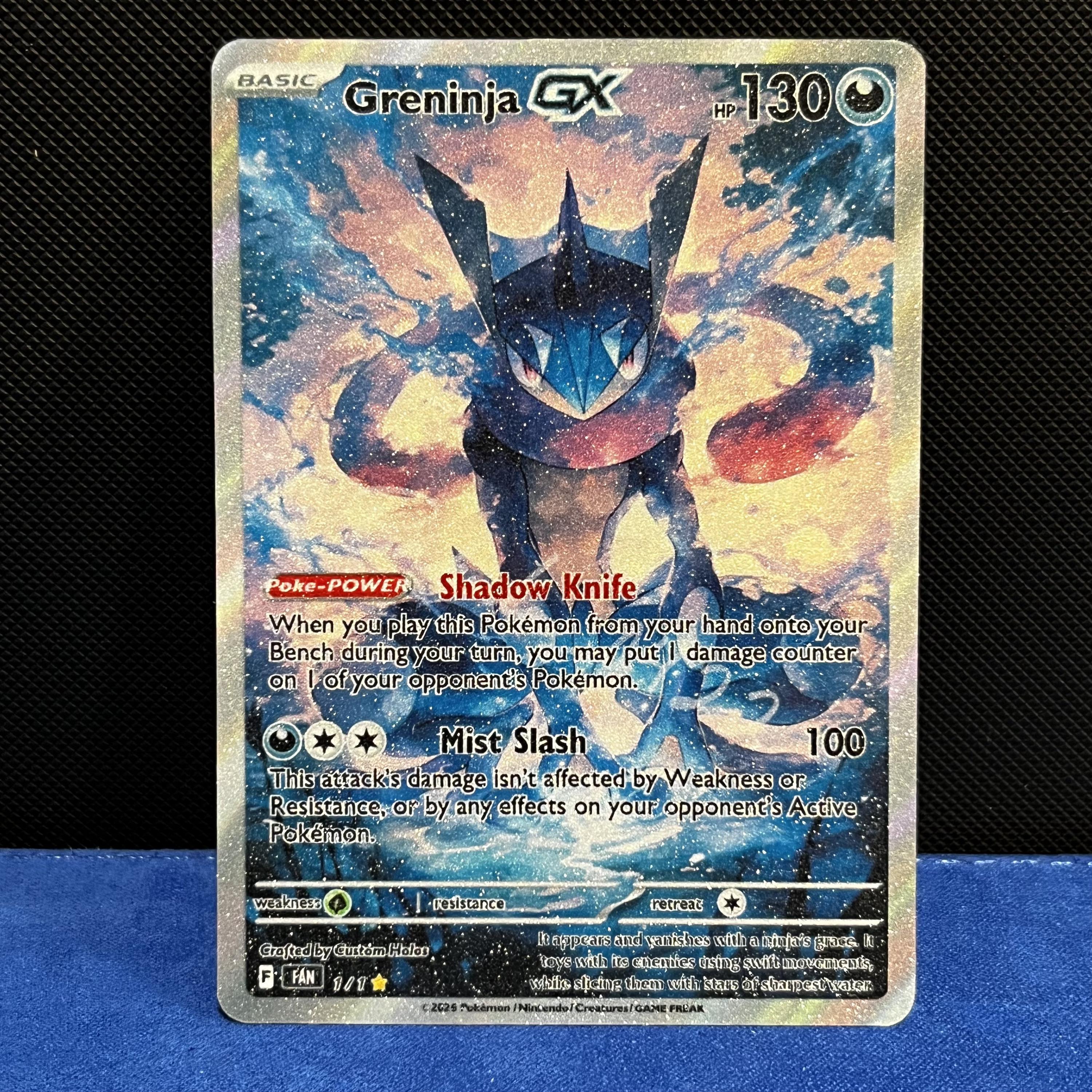 Greninja GX (shimmer Texture) Fan Art Card - Pokémon TCG Inspired