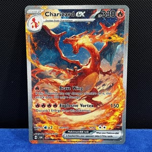 Charizard ex Flames (Shimmer Texture) Fan Art Card - Pokémon TCG Inspired