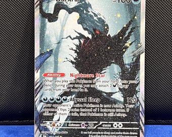 Carta de fan art de Darkrai (Textura brillante) - Inspirada en el juego de cartas coleccionables de Pokémon