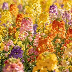 30 regnbågsfärgade blandade väggblomsfrön | Doftande spirblomma | Vårperenn