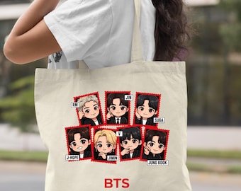 BTS Tote Bag, BTS K-Pop Concert 2026 Bag, BTS World Tour Bag, Bangtan Tote Bag, Kpop Tote Bag, Bts Logo Bag, Kpop Fan Tote Bag