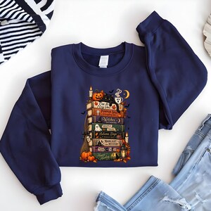 Bookish Halloween Shirt, Cozy Witchy Reader Tee, Dark Academia Pumpkin Spice Gift, Autumn Book Lover