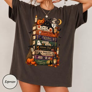 Bookish Halloween Shirt, Cozy Witchy Reader Tee, Dark Academia Pumpkin Spice Gift, Autumn Book Lover