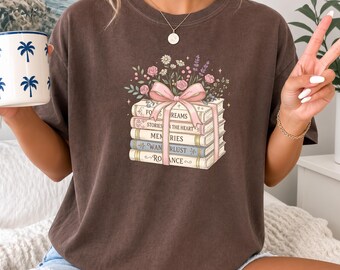 Coquette Teacher T-Shirt, Pink Bow Back to School Sweatshirt, Cute Bookish Teacher Tee, Girly Student Fall Shirt, Coquette School Era Shirt
