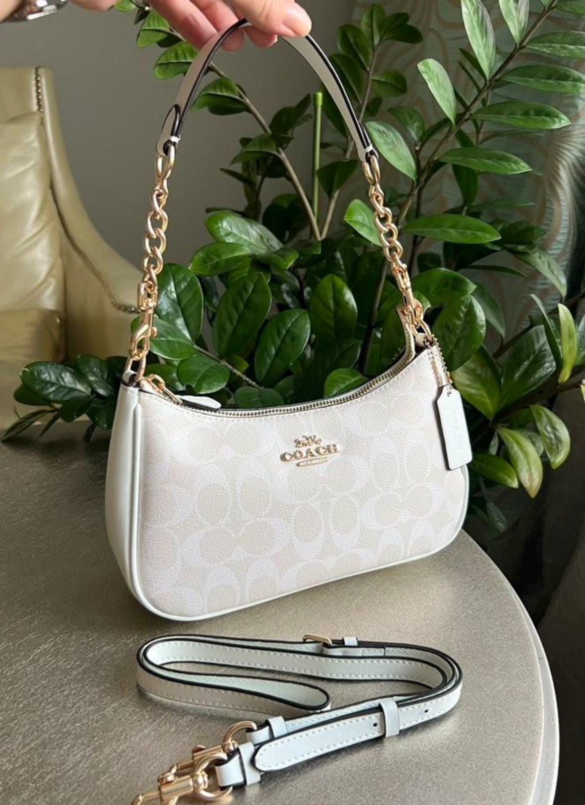 Fashion Bag Chain Strap - Long Metal + PU Leather Handle For Shoulder Or Crossbody Handbags, Black & Gold