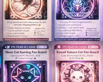 Kawaii Sakura Katzenfächerschutz