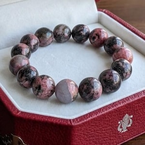 Natural Ruby Beads Adjustable Bangle