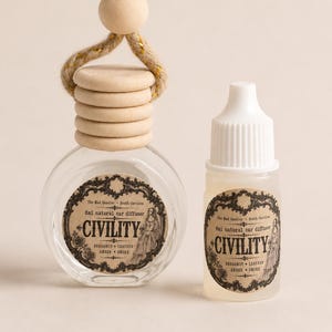 Civility Car Diffuser | Gothic Victorian Tea, Bergamot, Leather, Amber Fragrance