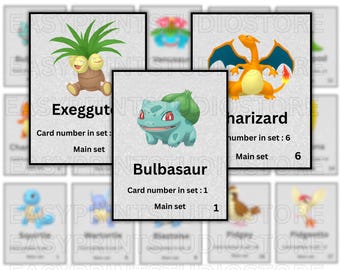 Plantillas para la Pokédex de monstruos de la primera generación / Elementos de relleno para carpetas inspirados en Kanto (Descarga en PDF)