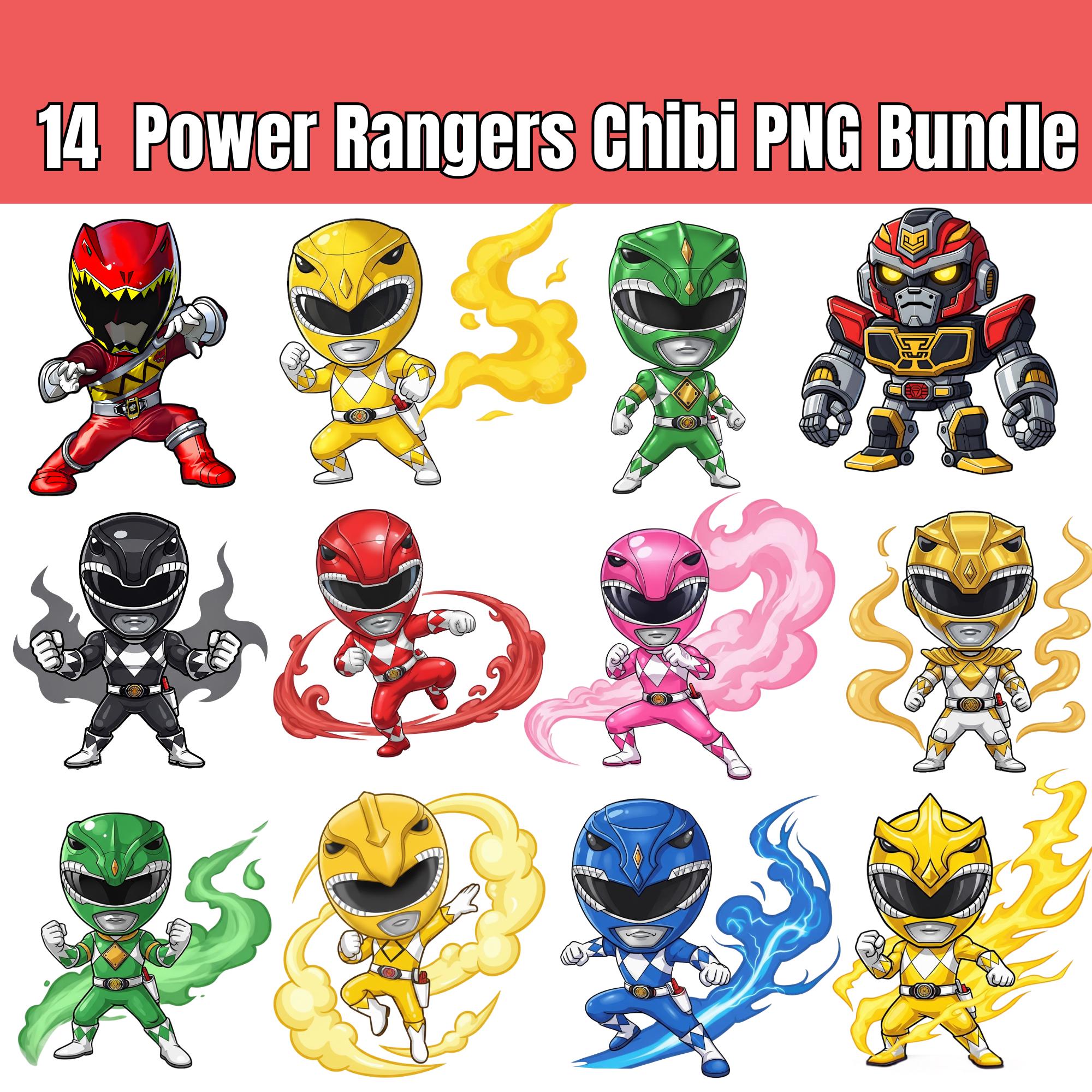 Power Rangers Chibi Clipart – 14 Superhero Pngs With Elemental Effects ...