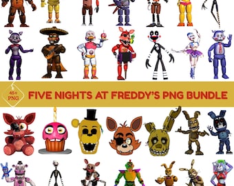 Five Nights at Freddy's PNG Bundle, 45+ Animatronic Characters