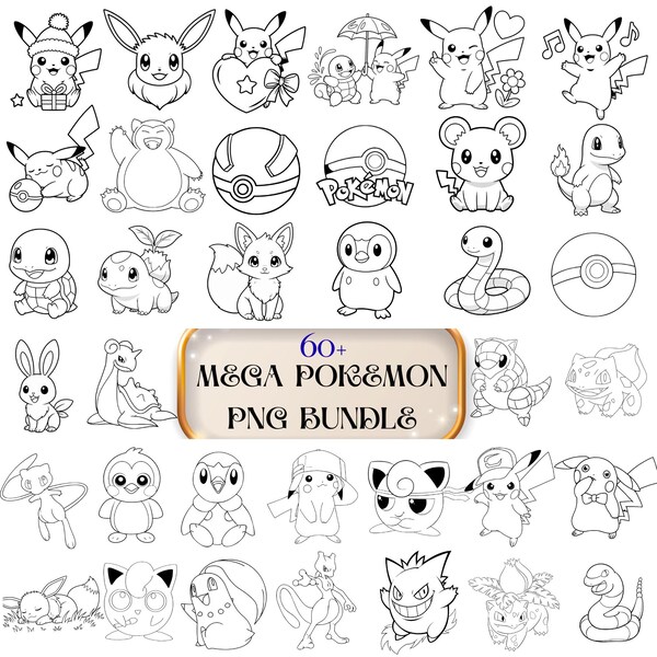 Pokemons Line Art - Etsy
