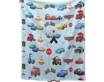 Manta para bebé de Rayo McQueen, manta Sherpa personalizada de Cars, regalo para baby shower de Disney, manta con nombre personalizado, manta suave y acogedora para bebé.
