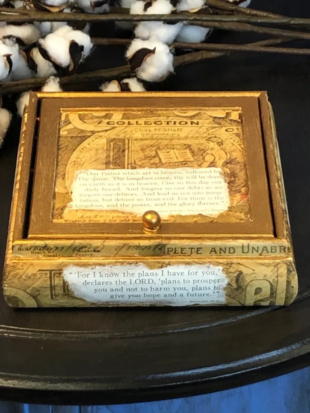 Prayer Box Jewelry Box or Prayer Keeper Old World Gold Etsy