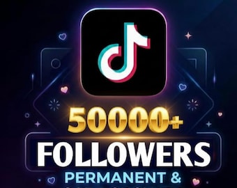 TikTok: más de 50 000 seguidores reales / Entrega rápida / Impulsa el crecimiento de tu perfil al instante / Seguro y permanente