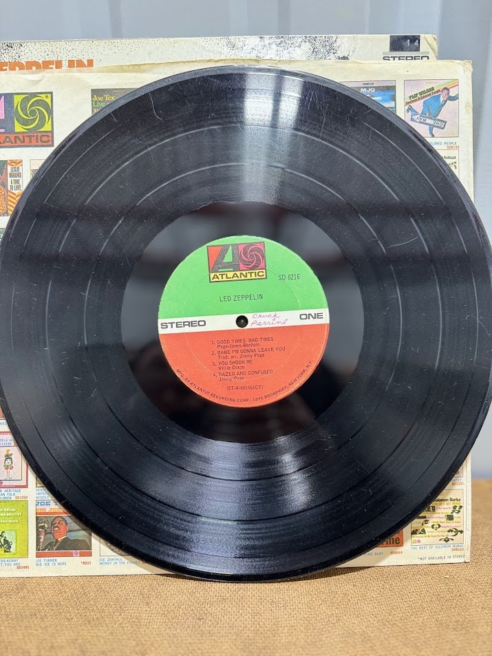 Led Zeppelin 1 SD 8216 Atlantic Recording Vinyl LP Record Album