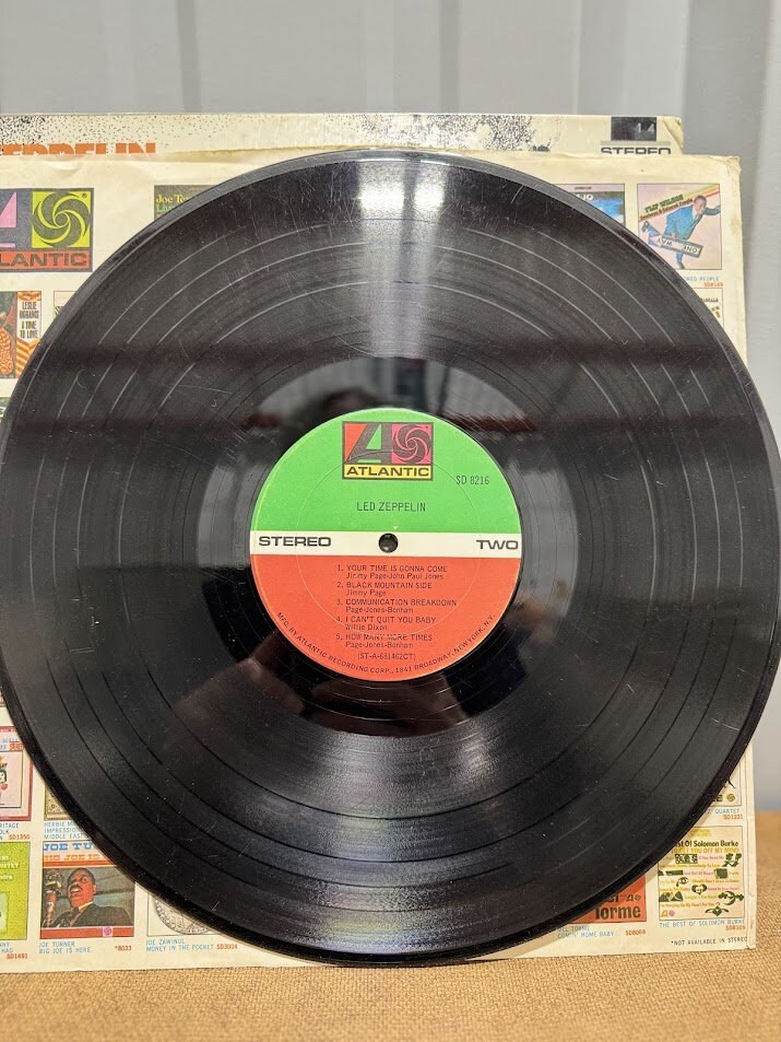 Led Zeppelin 1 SD 8216 Atlantic Recording Vinyl LP Record Album