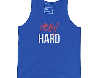 Męski top bez rękawów, logo Stay Hard z przodu