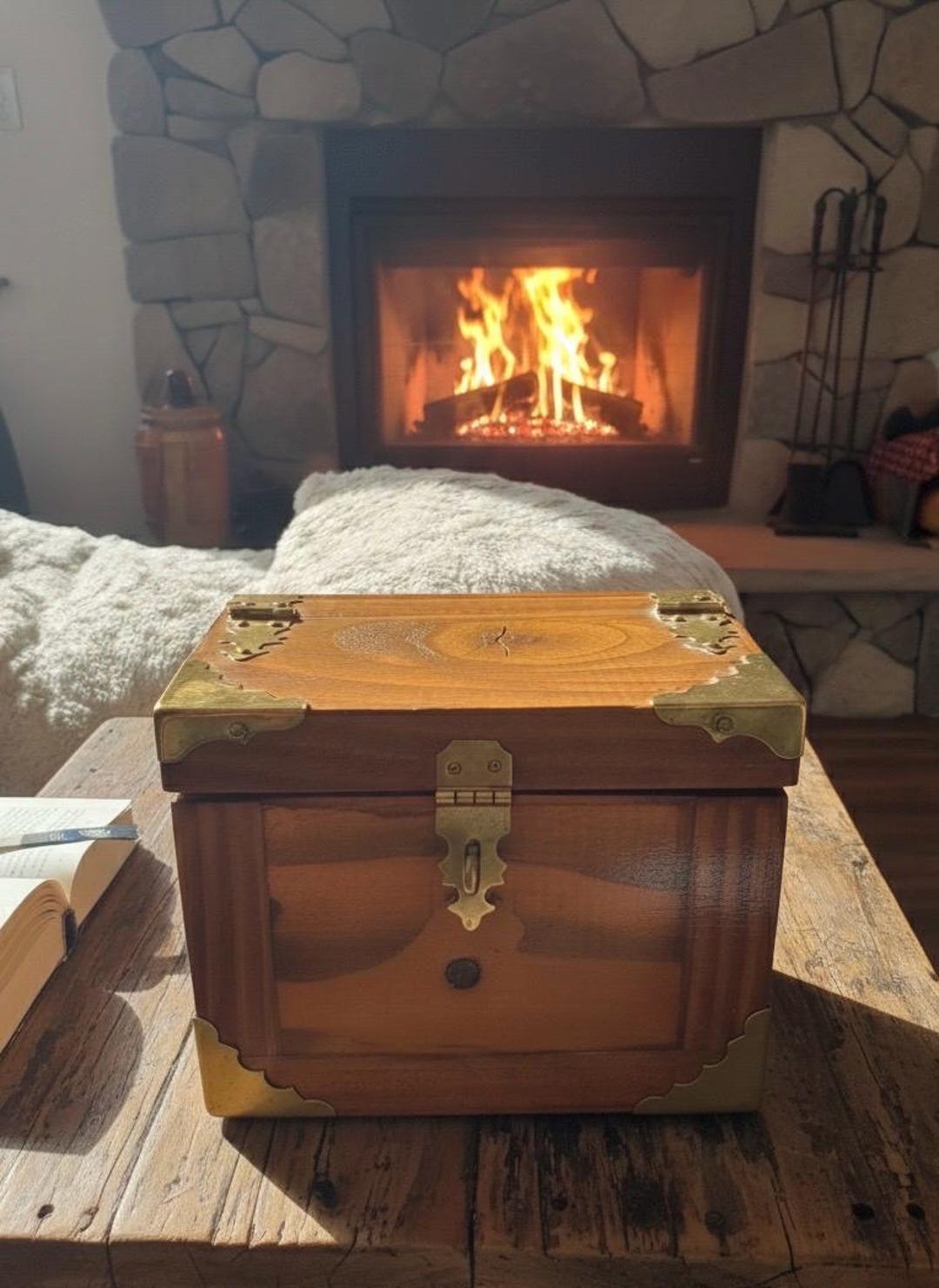 Antique Wooden Campaign Box, Decorative Storage - Etsy